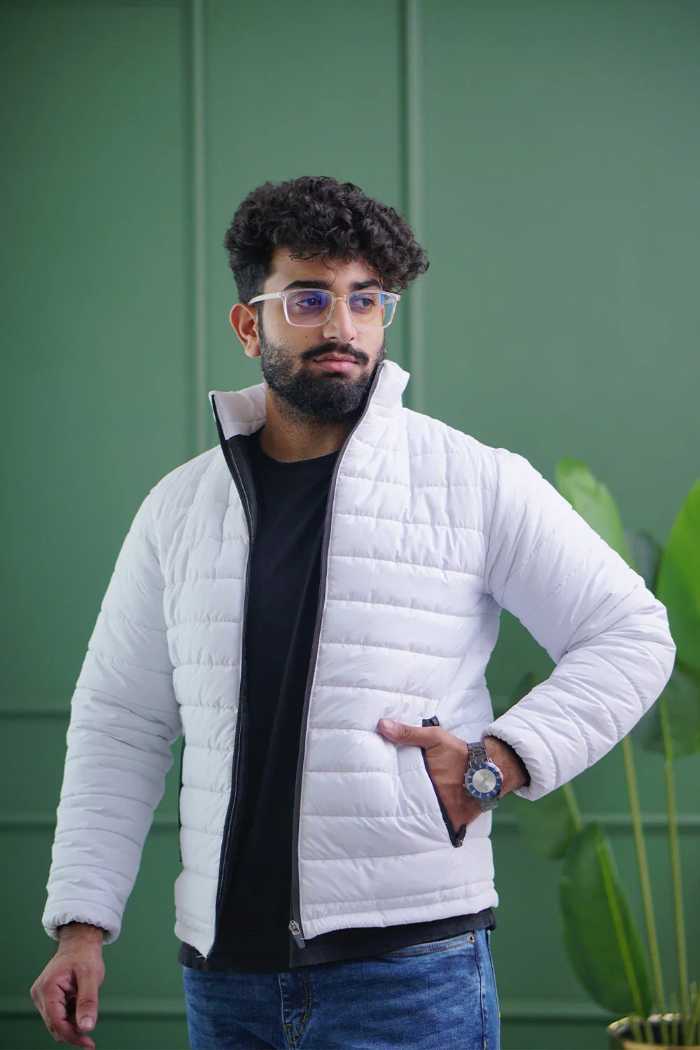 Stand Collar Puffer Jacket