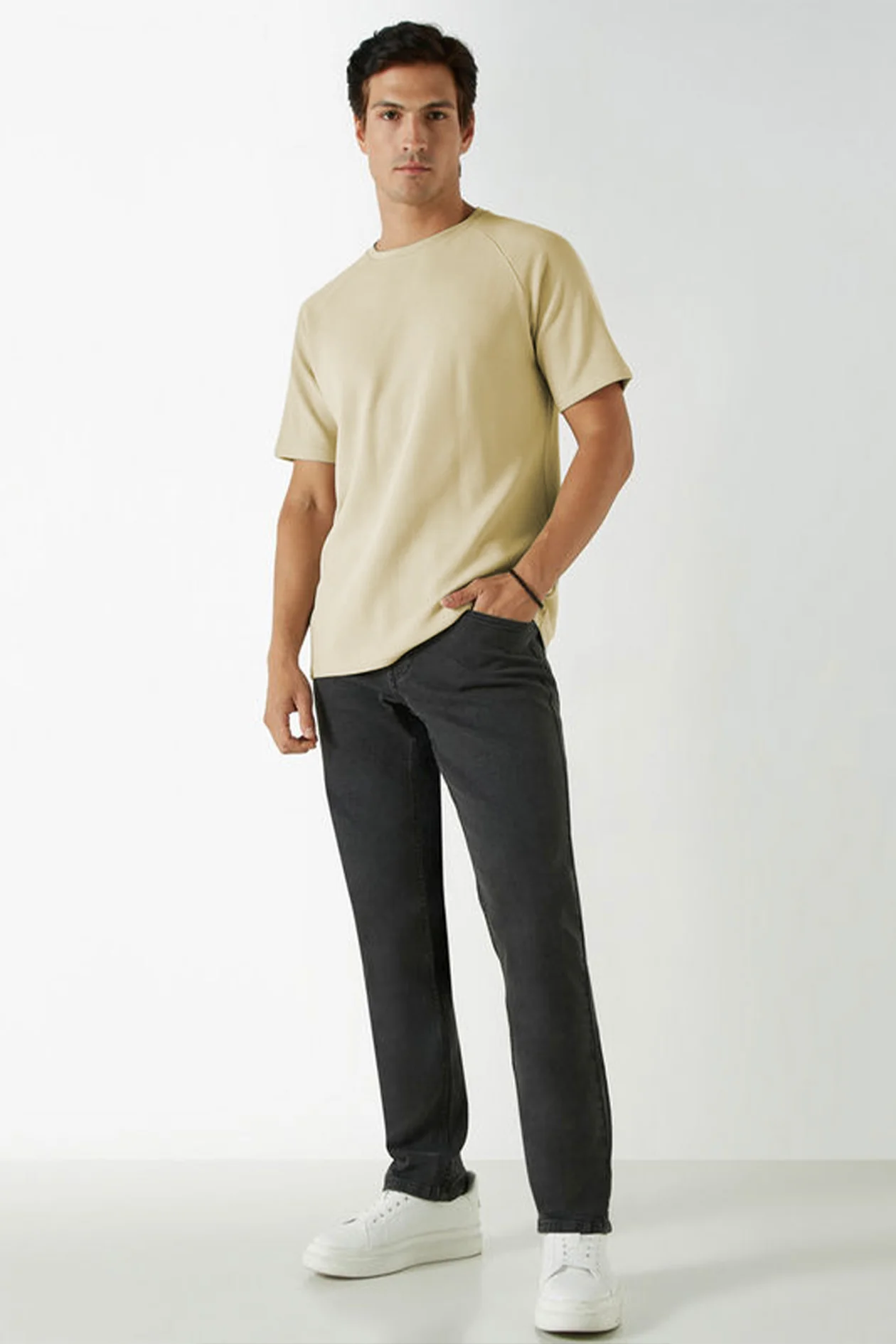 ZERO°  Raglan arms Tee shirt BIEGE - Image 3