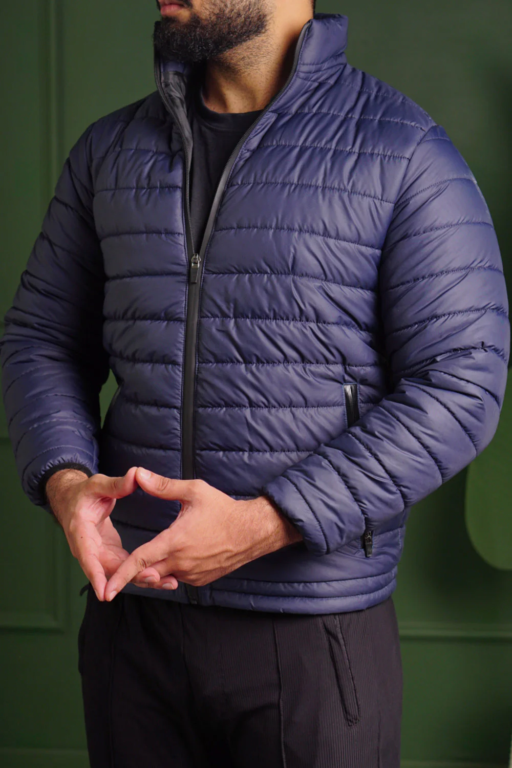 Stand Collar Puffer Jacket - Image 4